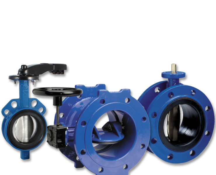 Various butterfly valves for water